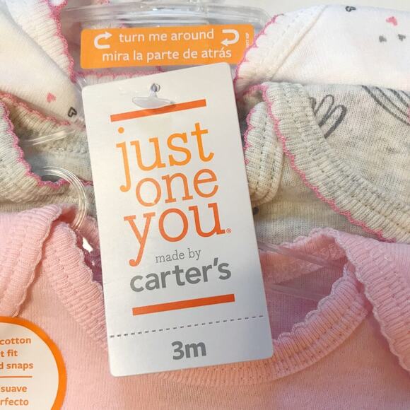 NWT Carter's Set of 3 Unicorn Onesies 3M - Picture 2 of 5